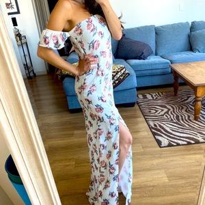 FLORAL MAXI DRESS SAX FIFTH AVENUE